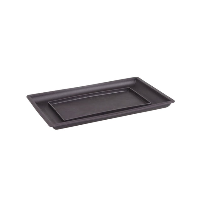 Injueey Maceta duradera y elegante: materiales para hierbas y verduras Maceta de plástico Maceta para balcón Jardín y Patio Bandeja pequeña rectangular 13.8*9.5*1cm