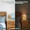 thumbnail image 5 of Sleep Bear Flowers Table Lamp USB Bedside Desk Nightstand Lamp Printed Gifts Small Lamp Wood Base for Bedroom Living Room Kids Room College Dorm, 5 of 7