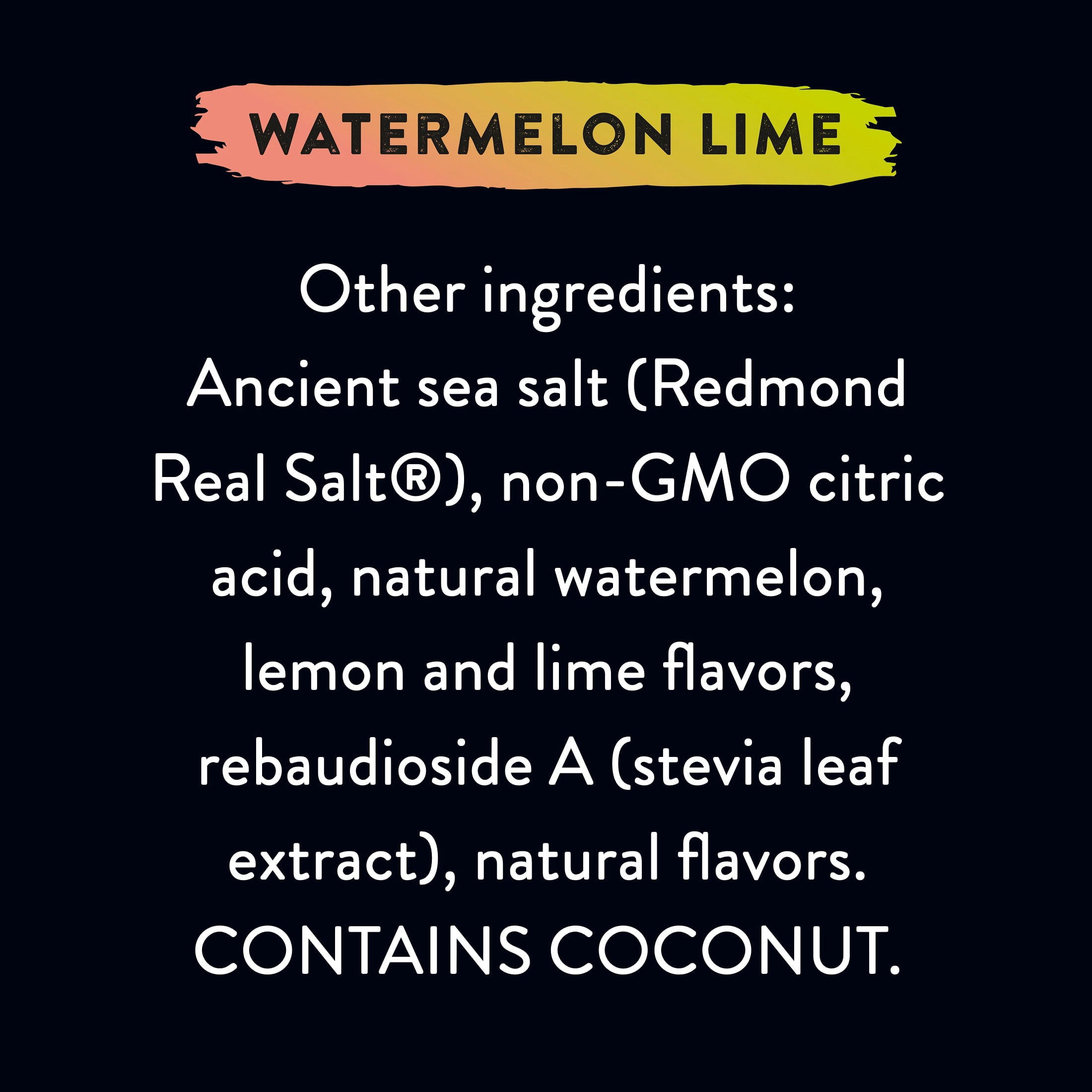 Redmond Re-Lyte® Hydration Drink Mix (Watermelon Lime), 30 Stick Packs