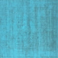 thumbnail image 1 of Ahgly Company Indoor Square Oriental Light Blue Industrial Area Rugs, 7' Square, 1 of 4