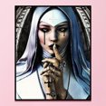 thumbnail image 3 of Wdftyju Bordado completo DIY lienzo estampado 11CT punto de cruz Weeping Nun Kit decoración de pared Wdftyju 6qs5dy3gm8ml3fc3, 3 of 9