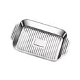 thumbnail image 4 of S SERENABLE Stainless Steel Deep Baking Pan with Handles Rectangular for Dining Outdoors Striped bottom, 4 of 9