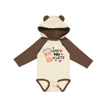 

Inktastic I Love You a Latte with Coffee Cup Gift Baby Boy or Baby Girl Long Sleeve Bodysuit