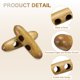 thumbnail image 3 of 50 Piezas de Botones de Madera, Botones de Madera en Forma de Aceituna de 50 mm/2 Pulgadas con Doble Agujero para Costura DIY de Abrigo, Café Claro, 3 of 7