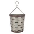 thumbnail image 2 of Hobby Lobby Galvanized Metal Slotted Vented Tin Olive Bucket Wall Pocket With Hanger Works For Plants, 2 of 3