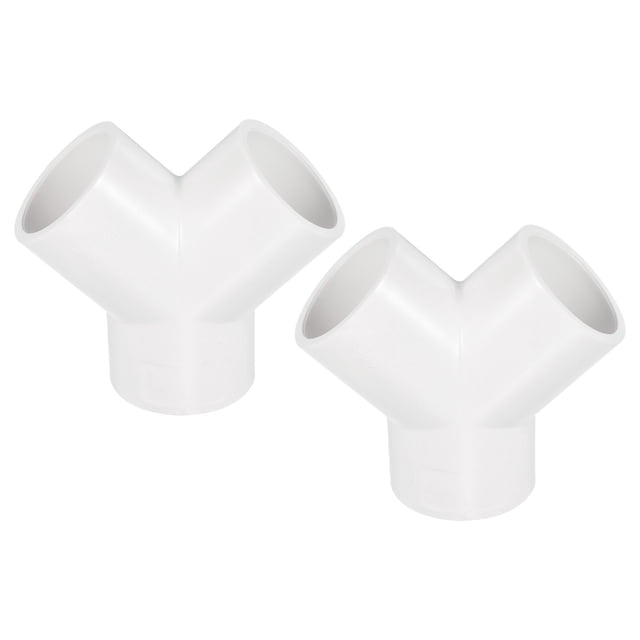 Conectores adaptadores en forma de Y de Uxcell para accesorios de tubería de agua de PVC para jardín y hogar 1.26" 2