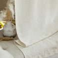 thumbnail image 3 of NICETOWN Faux Linen Curtains for Living Room, Semi Sheer Linen Light Filtering Farmhouse Curtains Rod Pocket Back Tab Privacy Faux Linen Drapes for Bedroom Dining Room, 52"x90", Cream, 2 Panels, 3 of 9