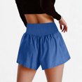 thumbnail image 4 of High Smocked Waist Running Shorts - Womens Summer Quick Dry 2-in-1 Gym Shorts with Pockets, Loose Wide Leg for Workout & Tennis Wear, 4 of 7