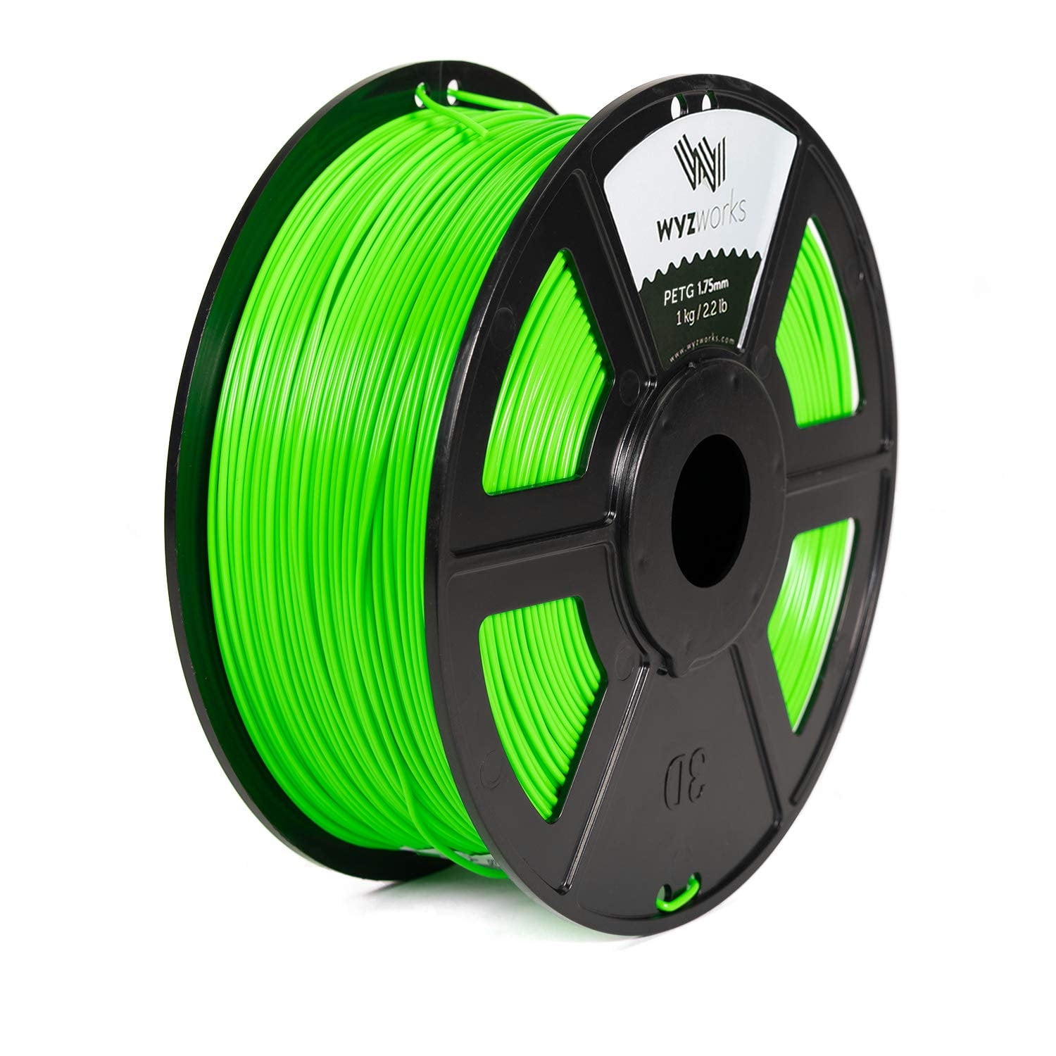 WYZwork 3D Printer Premium PLA Filament 1.75mm 1kg/2.2lb Green 