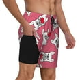 Zufioo French Bulldog Mens Swimsuit Trunks with Compression Liner,Quick