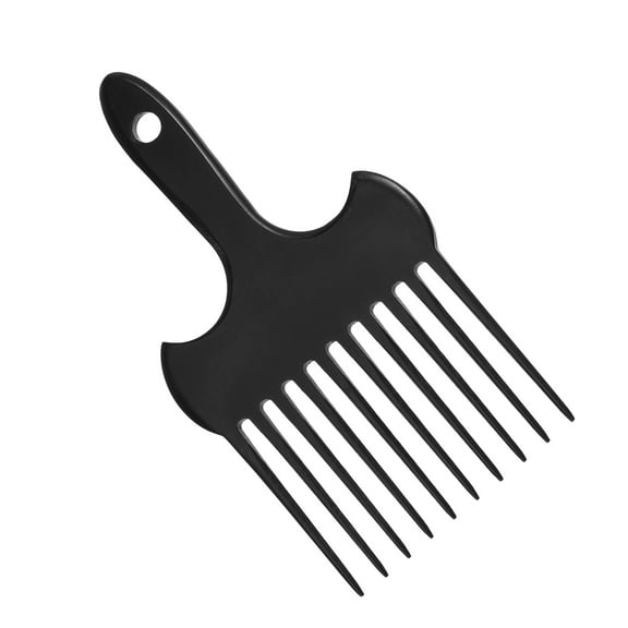Unique Bargains African Hair Picks Hair Pick Combs Wide Tooth Styling Hair Combs for Women and Men Black 5.63"x3.15"