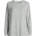 thumbnail image 2 of Time and Tru Women's Hacci Knit Pullover with Long-Sleeves, Single and 2-Pack, Sizes XS - XXL, 2 of 8