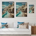 thumbnail image 4 of Designart "Beautiful Cityscape Greece Santorini wall decor II" Landscape & Nature Print on Natural Pine Wood, 4 of 5