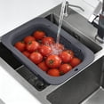 thumbnail image 6 of Extendable Sink Colander Strainer Basket, Over the Sink Drainage for Washing Vegetables Fruits, Draining Pasta and Drying Dishes, Adjustable Retractable Kitchen Colander - #03 Dark Gray, 6 of 6