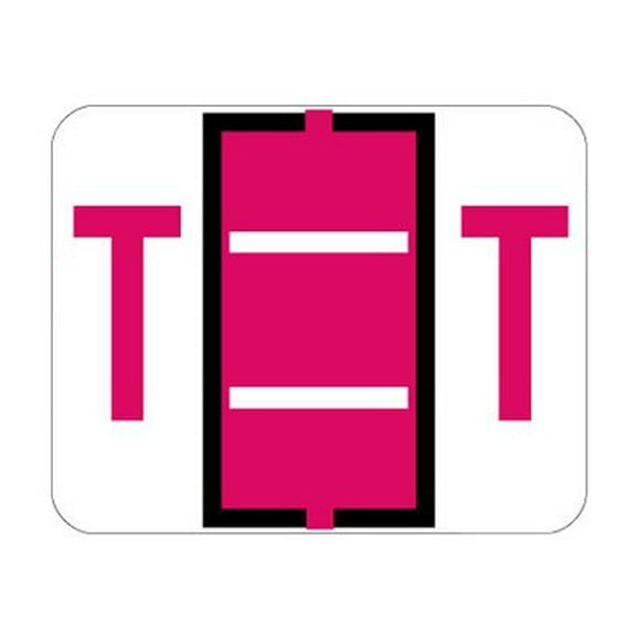 Smead BCCR - Languette Auto-Adhésive - Pré-Imprimée : T - Rouge (Lot de 500)