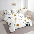 thumbnail image 3 of Manfei Cartoon Football Rugby Bedding Comforter Set 7pcs, Groovy Flower Floral King Bedding Sets, Teens Kids Boys Girls Bed Sheets, Luxury Bedroom Decor, 3 of 7