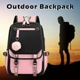 thumbnail image 4 of Fashion Casual Backpack with USB Charge Port Student Shoulder Bookbag (Green), 4 of 6