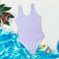 thumbnail image 2 of REgarm One Piece Swimsuit for Girls Floral Print Swimwear Summer Girls Beach Bathing Suit Purple,5-6 Years, 2 of 6
