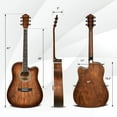 thumbnail image 2 of Gymax 41'' Full Size Dreadnought Cutaway Acoustic Guitar Kit Beginner Guitarra Coffee, 2 of 10