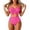 Red, variant on QEMAUUA Elegant High Waist Tummy Control Two Piece Stretch Tankini Summer Beach Swimwear Swimsuit Swimsuits