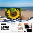 thumbnail image 5 of Xecao Sunflower for versatile beach bag for women includes zipper pockets and waterproof material, ideal for vacations and adventures., 5 of 7