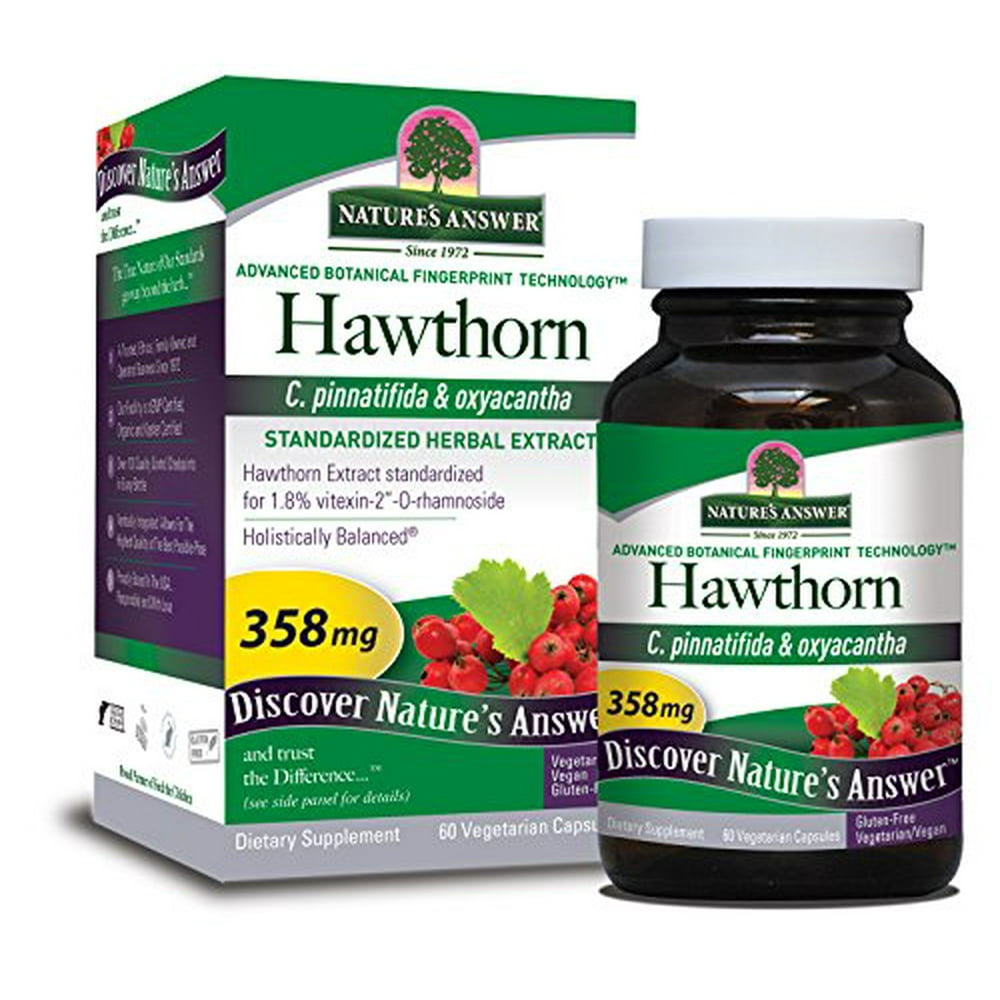 Nature's Answer Hawthorn Leaf Extract 60 Vegetarian Capsules