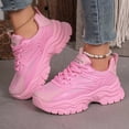 thumbnail image 3 of Rokment Womens Dad Fashion Sneakers Platform Chunky Walking Running Shoes 2026 Spring Fall Breathable Mesh Height Increasing Casual Tennis Shoes Pink Size 7, 3 of 8