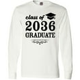 thumbnail image 3 of Inktastic Class of 2036 Graduate with Graduation Cap Long Sleeve T-Shirt, 3 of 5
