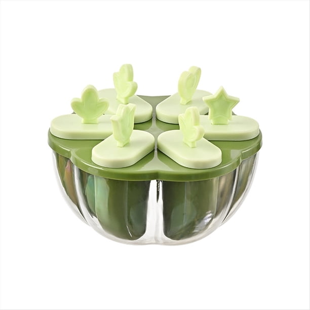 Juego de Moldes para Helado DIY: Máquina para Hacer Paletas Caseras con Bandeja para Cubitos de Hielo y Caja de Celosía, para Divertirse en Familia. Verde.