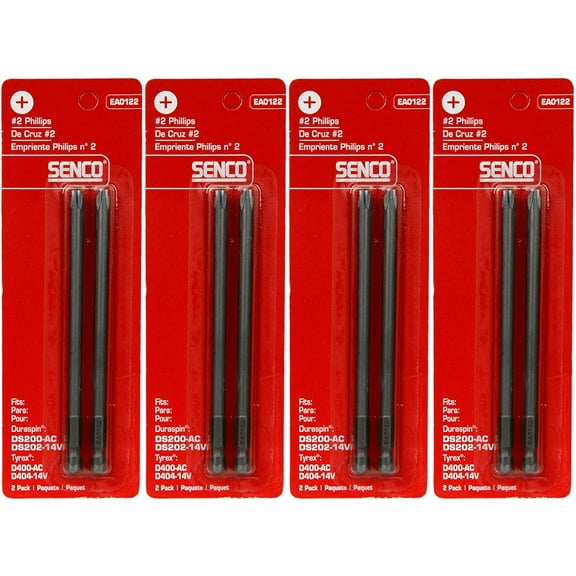 Senco EA0122#2 Phillips Duraspin/Tyrex Bits 4-2 Packs