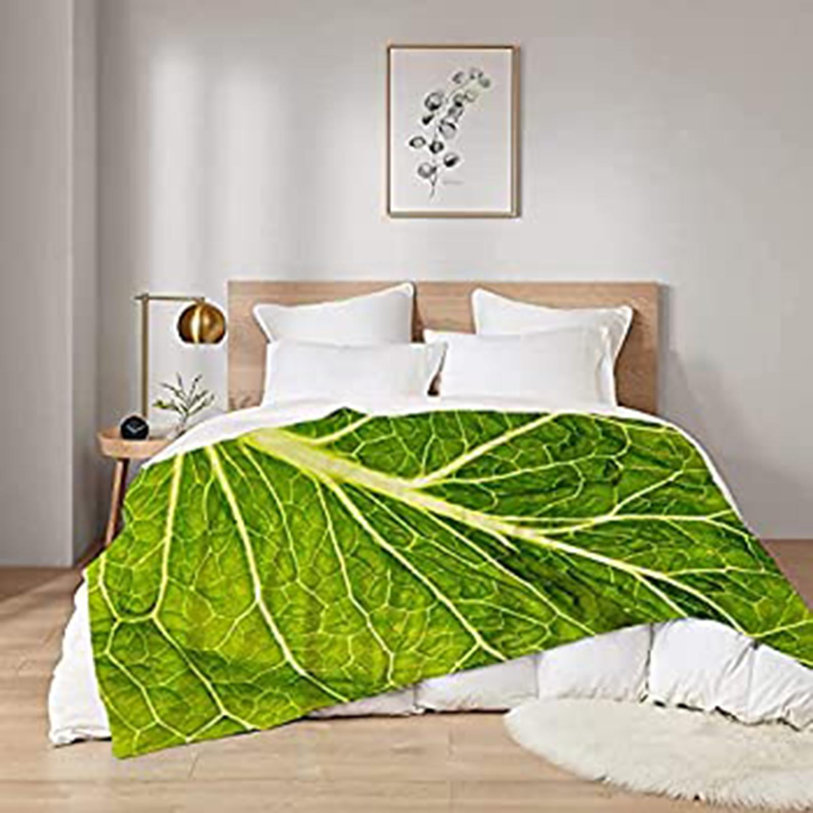 Lettuce Leaf Flannel Blanket Super Soft Winter Warm Comfortable Microfiber Lightweight Cozy Throw for 140x180cm Walmart