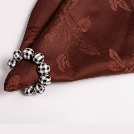 

HMPEAIIY Round Napkin Ring Holder For Wedding Reception Modernist Table Napkin Ring Holder Colorful Wooden Bead Napkin Ring Handmade Napkin Buckle