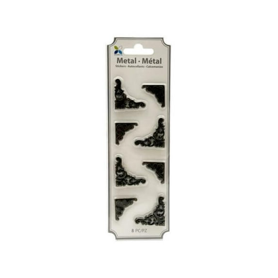 Kole Imports AA608-44 Momenta Metal Adhesive Photo Corners - Pack of 44