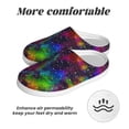 thumbnail image 6 of Disketp Bright Universe Women's Men's Slippers Plush Slip-On House Slipper for Winter Indoor Soft Cushion Non-slip Fluffy Slides Slippers-13, 6 of 7