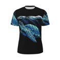 thumbnail image 6 of Rocae Ocean Turtle for Men's Mesh Quick-Dry Short Sleeve Workout T-Shirt,Mens Crew Neck Tee Lightweight Soft Classic T Shirts 3X-Large, 6 of 9
