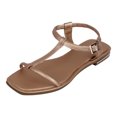 thumbnail image 1 of Sandalias de piso Exterior Sintético Color Dorado Para Mujer De RBBASICS, 1 of 4