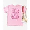 thumbnail image 3 of Girly Big Sis Finally Shirt for Toddlers & Kids Pink Retro Heart Big Sister Sibling Tee for Girls Pink Shirt Youth Medium, 3 of 5