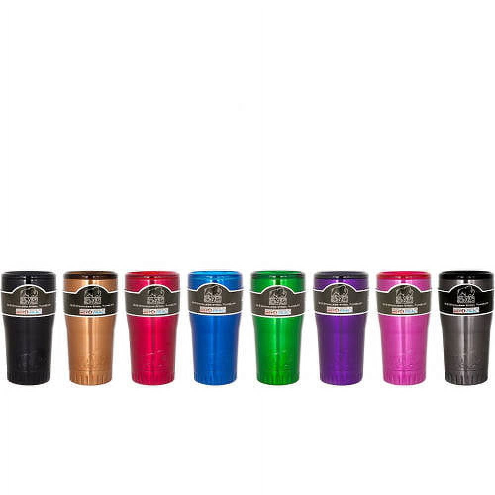 20 oz Stainless Steel Durable Double Wall Vacuum Insulated Tumbler with Shatterproof Lid by Silver Buffalo - Red