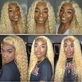 thumbnail image 4 of Yoofe Wigs Human Hair,Lace Front Wig Transparent Frontal Glueless Human Hair with Baby Pre Plucked Hairline Density Brazilian Wigs for Black Women Wave Wigs for Women Natural Color 1Pc,12 Inches, 4 of 9