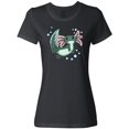 thumbnail image 3 of Inktastic Cute Axolotl Swimming with Bubbles Women's T-Shirt, 3 of 5