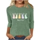 thumbnail image 1 of Camiseta de Cuello Redondo Impresa Casual de Manga 3/4 de Mujer Y Blusas, Tops de Moda de Otoño E Invierno, 1 of 7