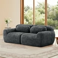 thumbnail image 5 of [Luckynote]Modular Sectional Sofa Couches,Soft Fluffy Plush Fabric Bottom Anti-Slip Design,32D High Density Sponge,No Assembly Required Ergonomic Design,With Throw Pillows Fits Living Rooms,Dark Grey, 5 of 25