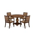 thumbnail image 2 of East West Furniture Ferris 5 Piece A Dining Room Table Set in Walnut Finish, 2 of 6