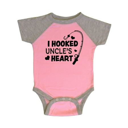 

Inktastic I Hooked Uncle s Heart with Fishing Rod Gift Baby Boy or Baby Girl Bodysuit