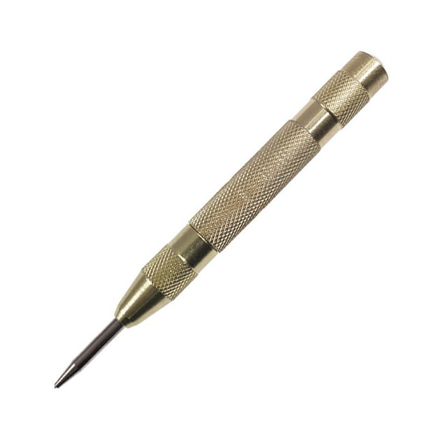 Juego de punzones centrales automáticos superfuertes de 3 piezas: punzón de orificio central con resorte de acero, tensión ajustable, herramientas manuales de metal o madera