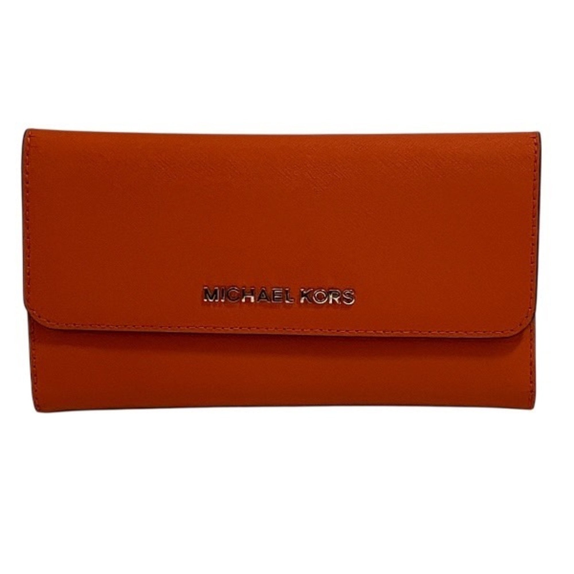 財布・小物その他 Michael Kors Woman Wallet Orange 32T7GAFW4L 888 Michael Kors Adele Leather Smartphone Wallet Wristlet Deep