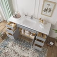 thumbnail image 4 of 66 in. W x 21 in. D x 32.5 in. H Bath Vanity Cabinet without Top in Gray, 4 of 5