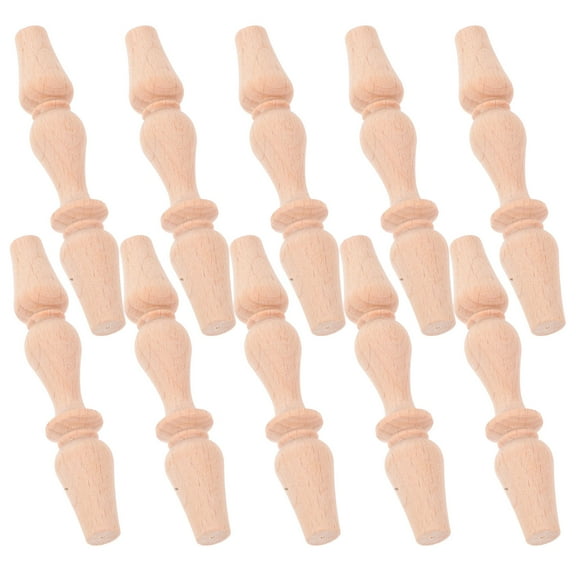 OUNONA 10pcs Wooden Stair Balusters for Staircases, Plain Wood , Staircase Wood Balusters