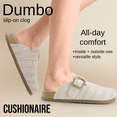 thumbnail image 2 of Cushionaire Dumbo Slip-On Clogs for Women with Textured Soft Knit Upper, Adjustable Buckle, and Cushioned Footbed – Stylish and Comfortable Women's Slippers, 2 of 19