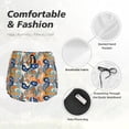 thumbnail image 4 of Pofeuu Fashionable Paisley Print Women's Athletic Shorts Running Workout Shorts Tummy Control Quick Dry Gym Shorts with Pockets Double layer sports shorts-Medium, 4 of 7